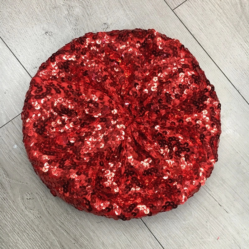 Nightclub Fashion Sequin Hat Style Ladies Watch Performance Dress Up Beret Hat Spring And Summer Thin Beret Fashion