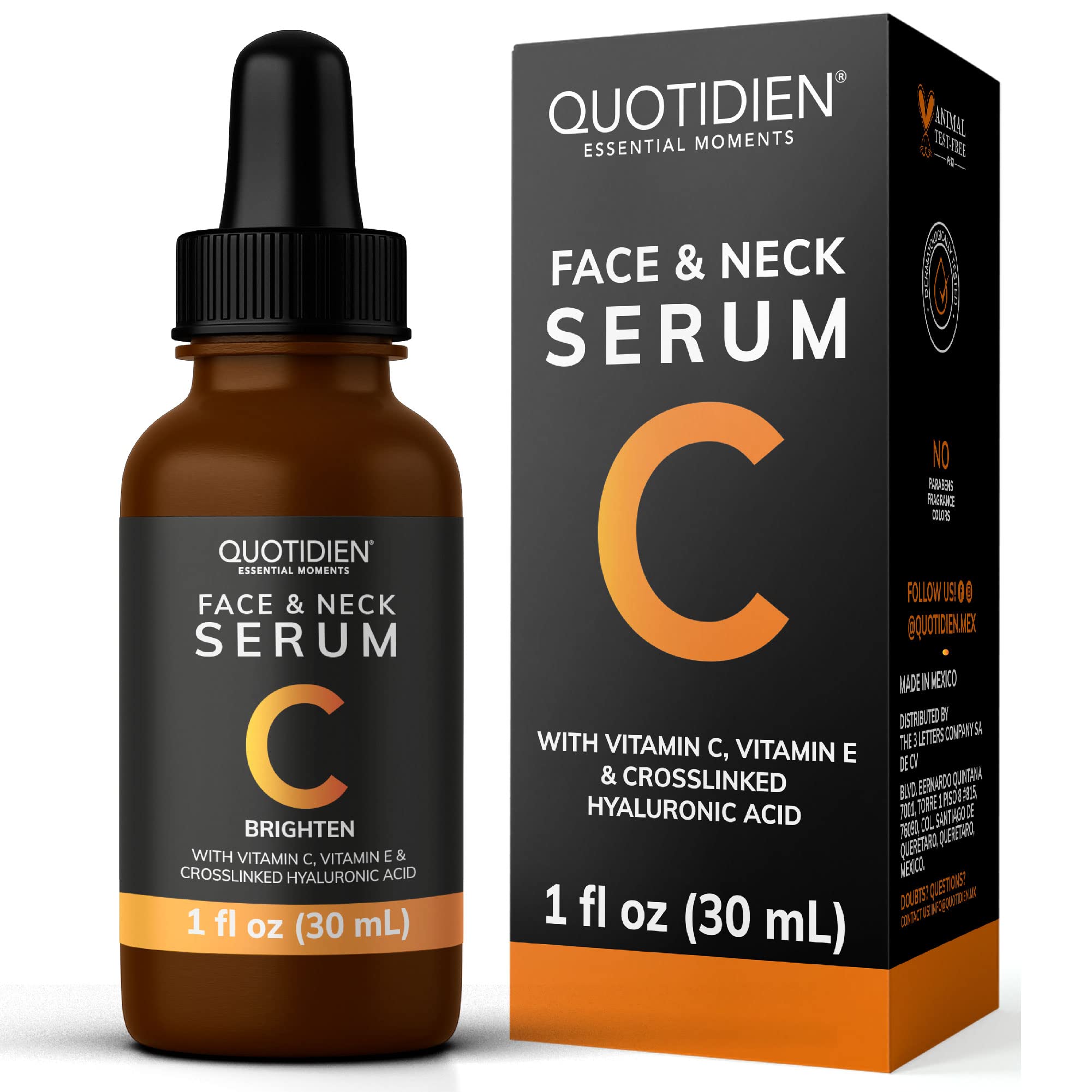 Serum Vitamina C + Acido Hialuronico Skin Care Suero Facial Quotidien 30ml