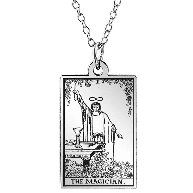 Retro Geometric Stainless Steel Pendant Necklace Plating Stainless Steel Necklaces 1 Piece