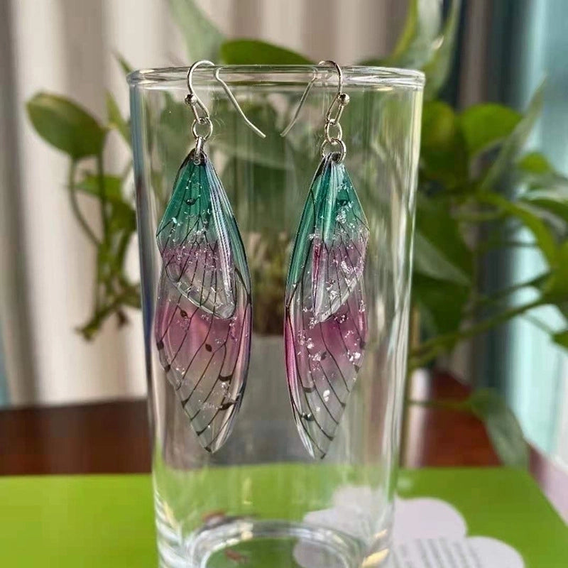 1 Pair Minimalist Wings Copper Epoxy Women's Drop Earrings