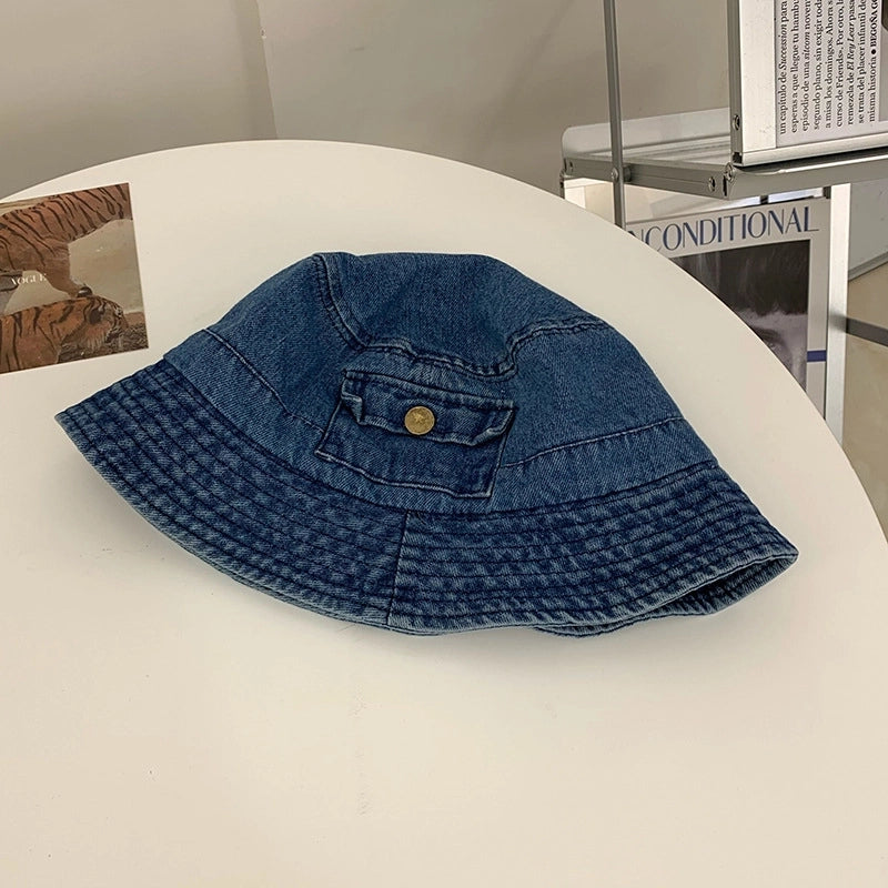 Hat Women's Sweet Cool Spice Girl Tooling Style Short-brimmed Old Cowboy Fisherman Hat Women's Comfortable  Biker Basin Hat