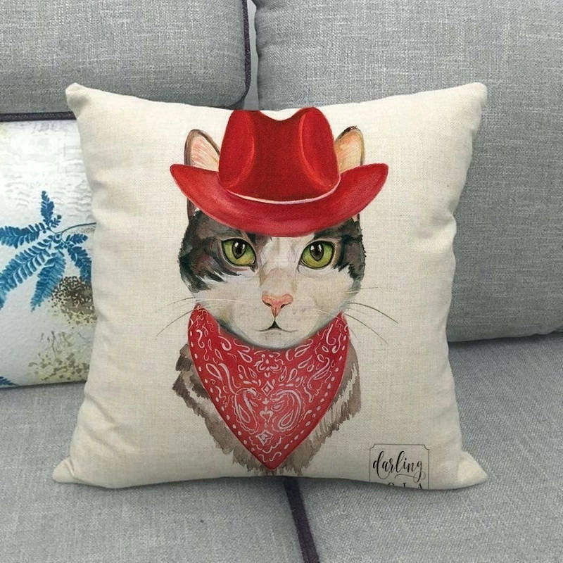 Pastoral Animal Linen Pillow Cases