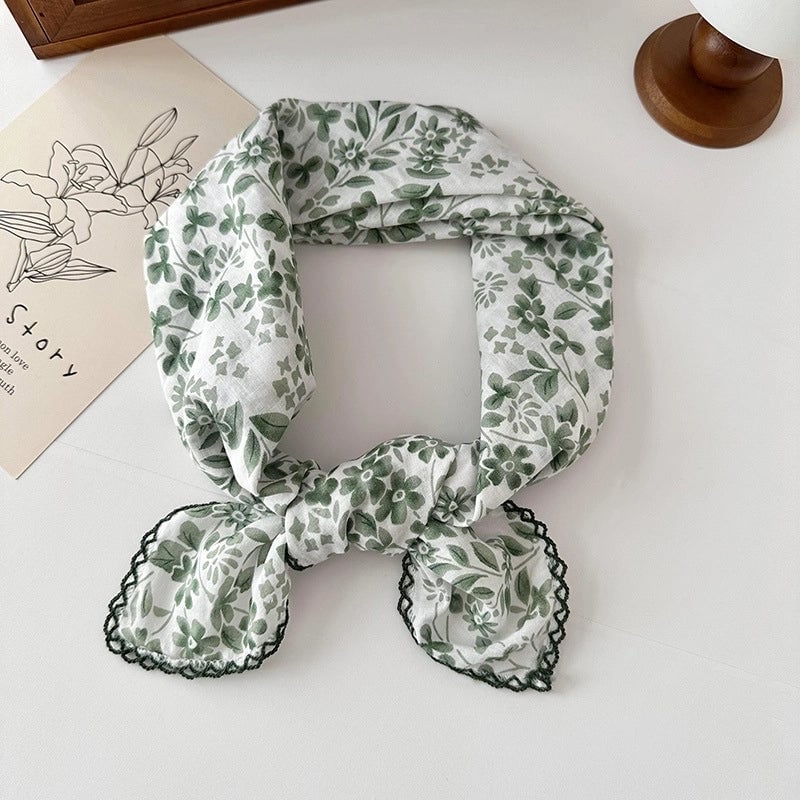 Women's Elegant Sweet Printing Cotton And Linen Silk Scarf