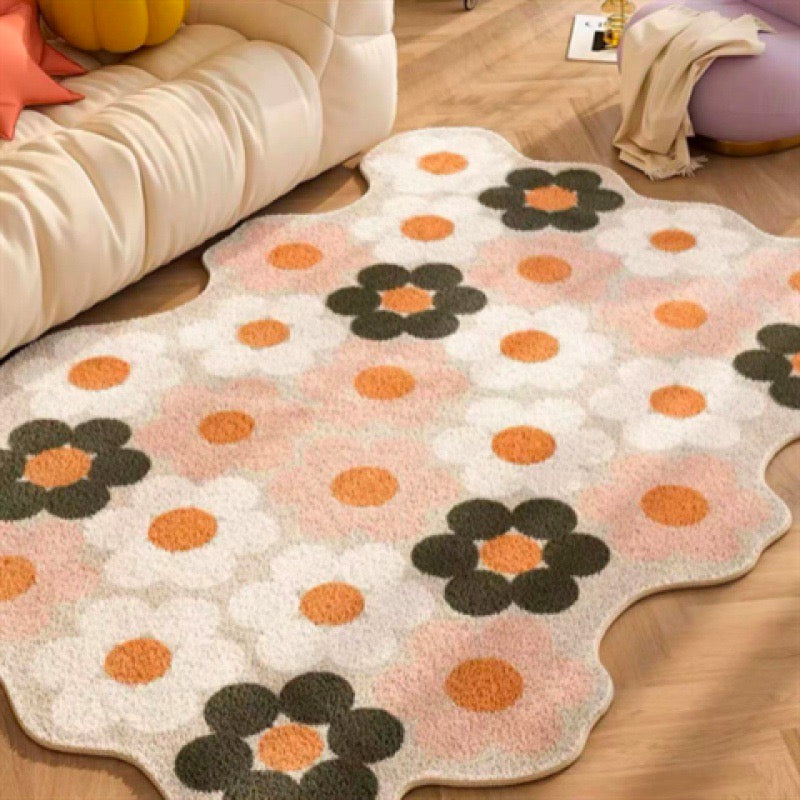 Flower Rug Tufted Pet Mat Pet Rug