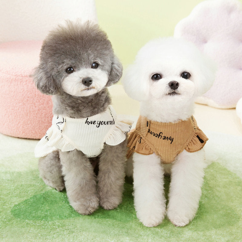 Bear Letter Printed Dog Dress Harness