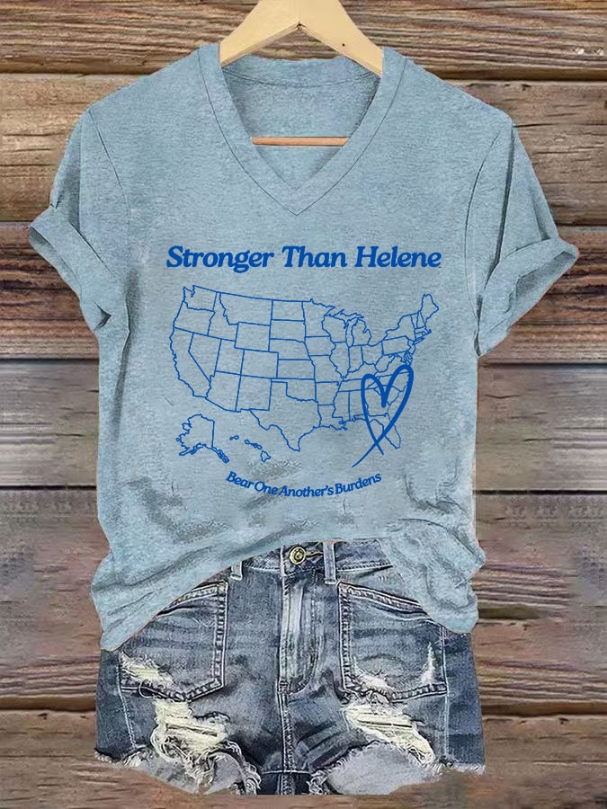 Women's Hot Hurricane Helen Print Casual T-Shirt