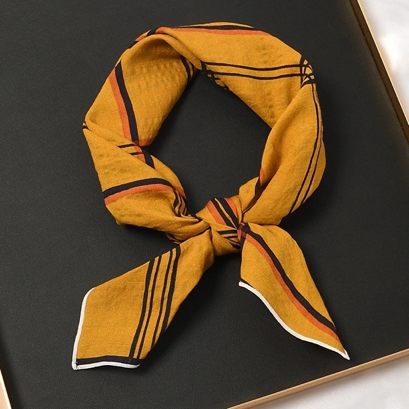 Women's Sweet Flower Cotton Silk Scarf
