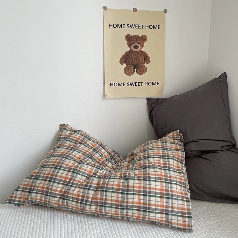 Casual Lattice Solid Color Cotton Pillow Cases Couch & Sofa Decor