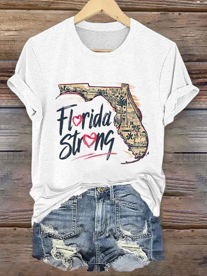 Women's 'Florida Strong' Print T-Shirt