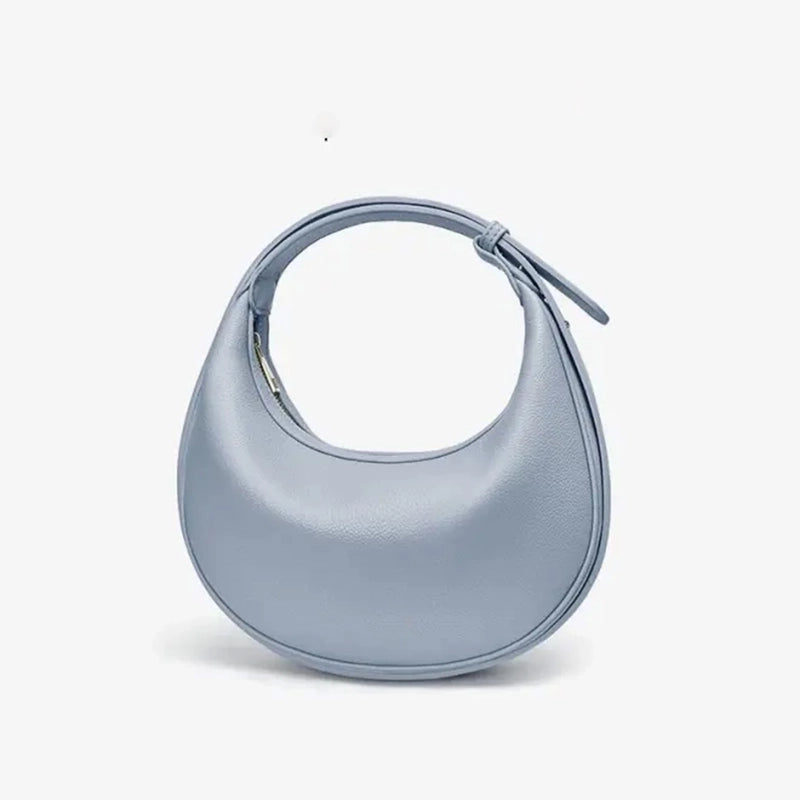 Women's Pu Leather Solid Color Basic Classic Style Dumpling Shape Zipper Underarm Bag
