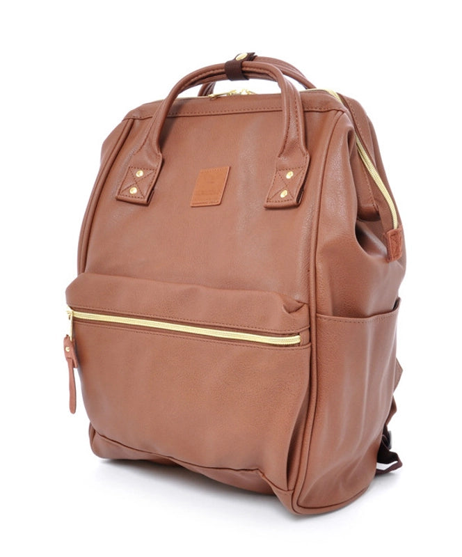 Women's Large Pu Leather Solid Color Streetwear Square Zipper Fashion Backpack