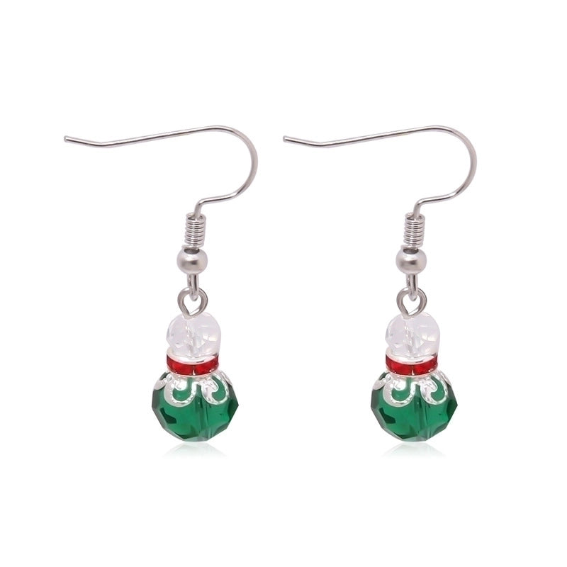 Fashion Santa Claus Christmas Socks Bell Epoxy Alloy Earrings