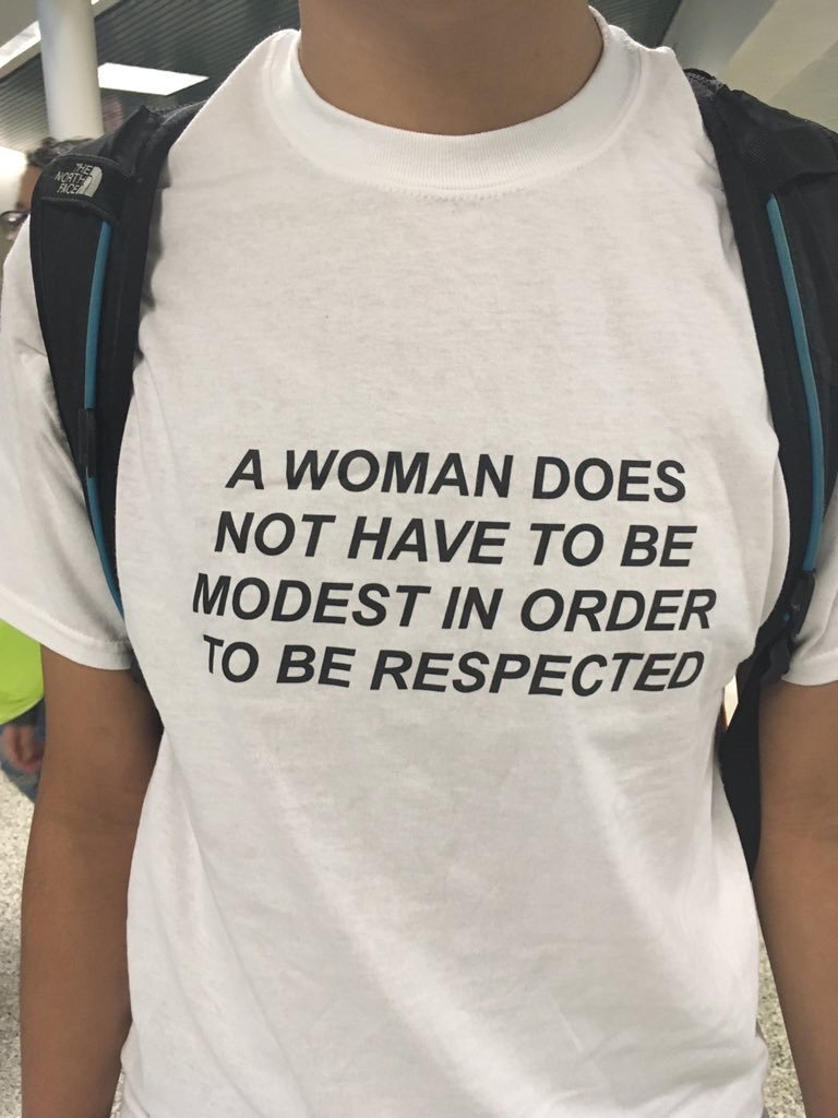 A Woman Does Not Have To Be Modest In Order To Be Respected Tee