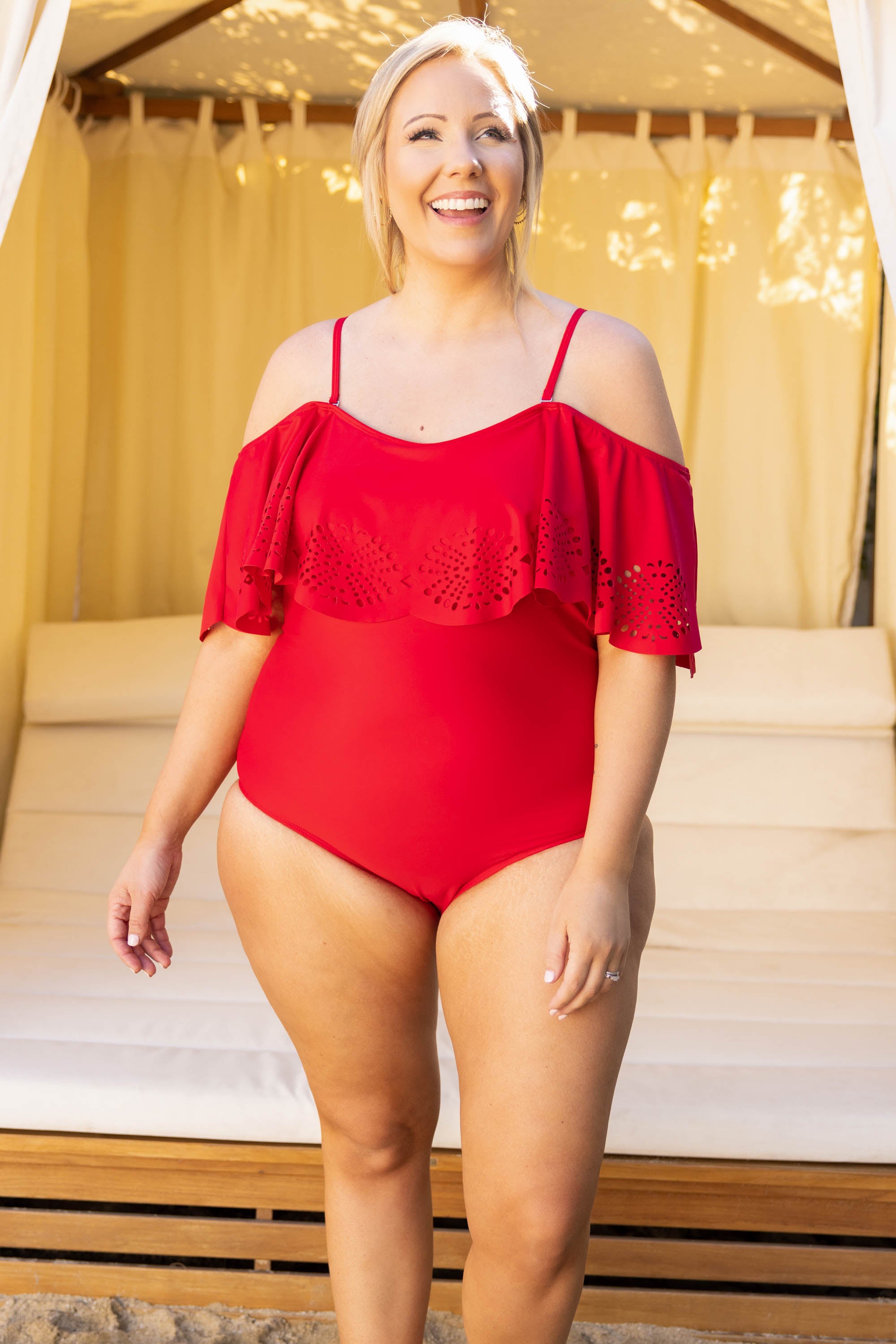 Sunrise And Shine Swimsuit. Red