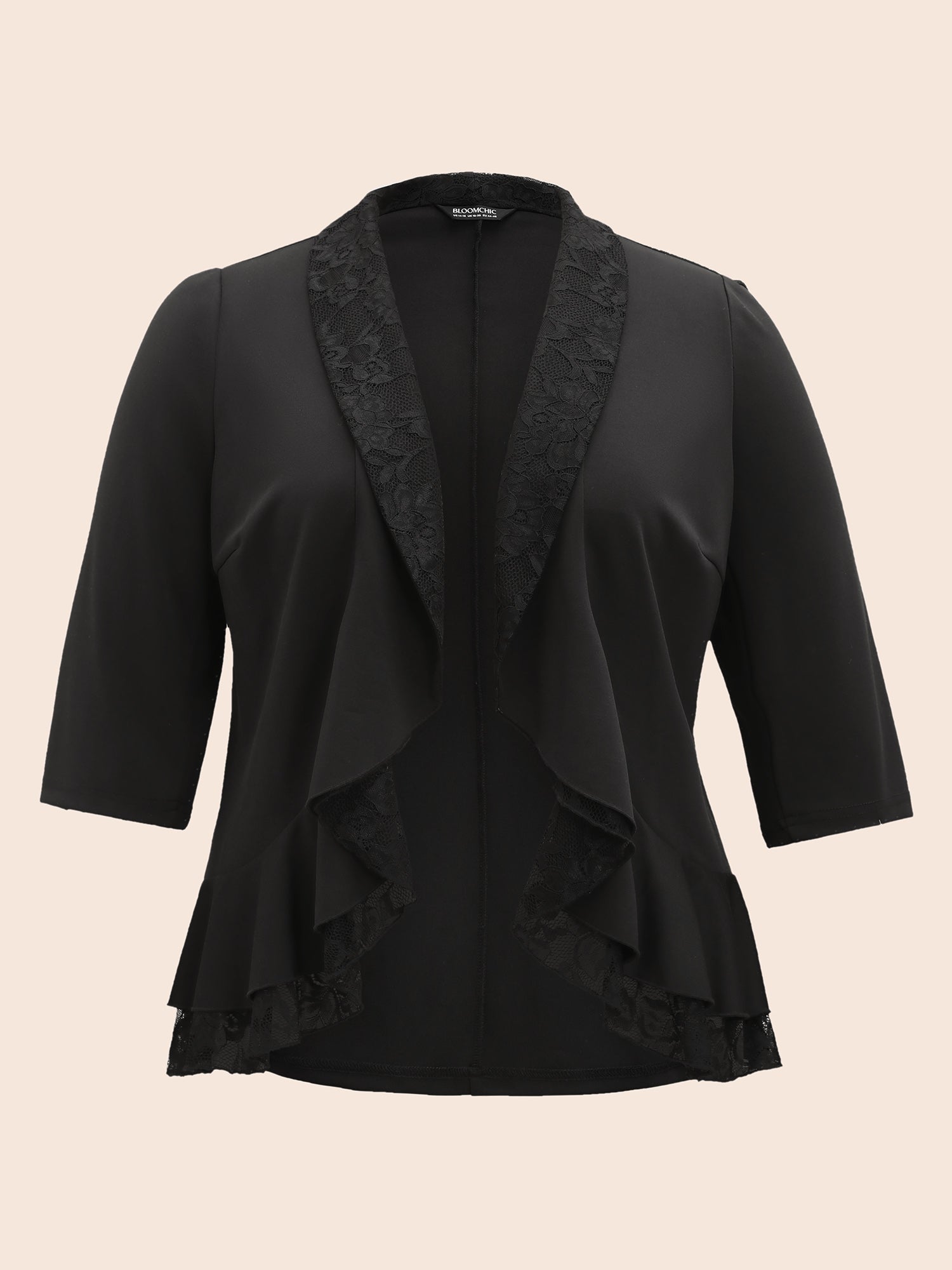 Suit Collar Lace Patchwork Blazer