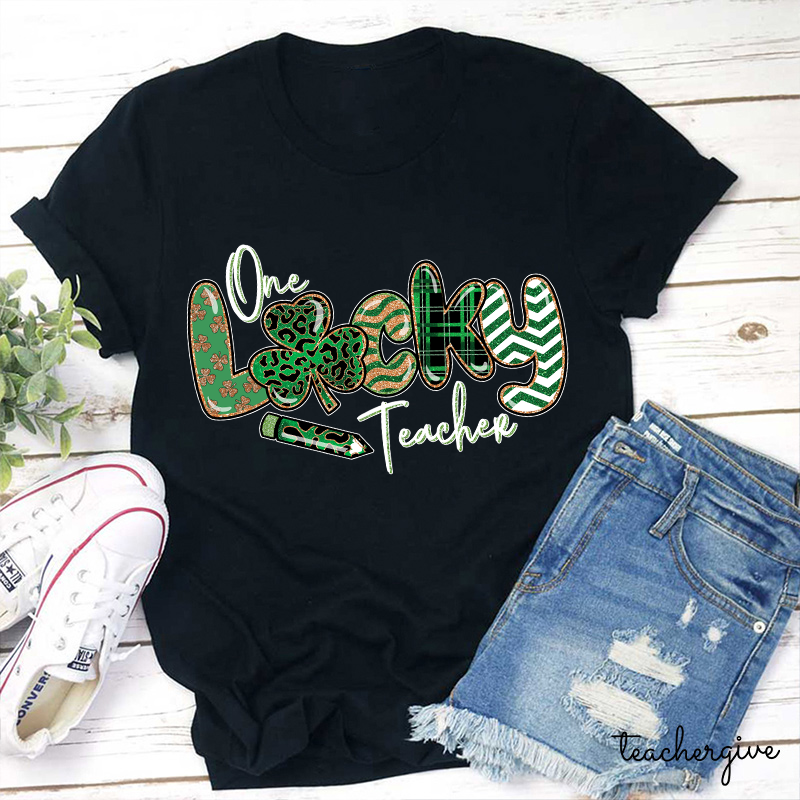 Clover Shinning One Lucky Teacher T-Shirt