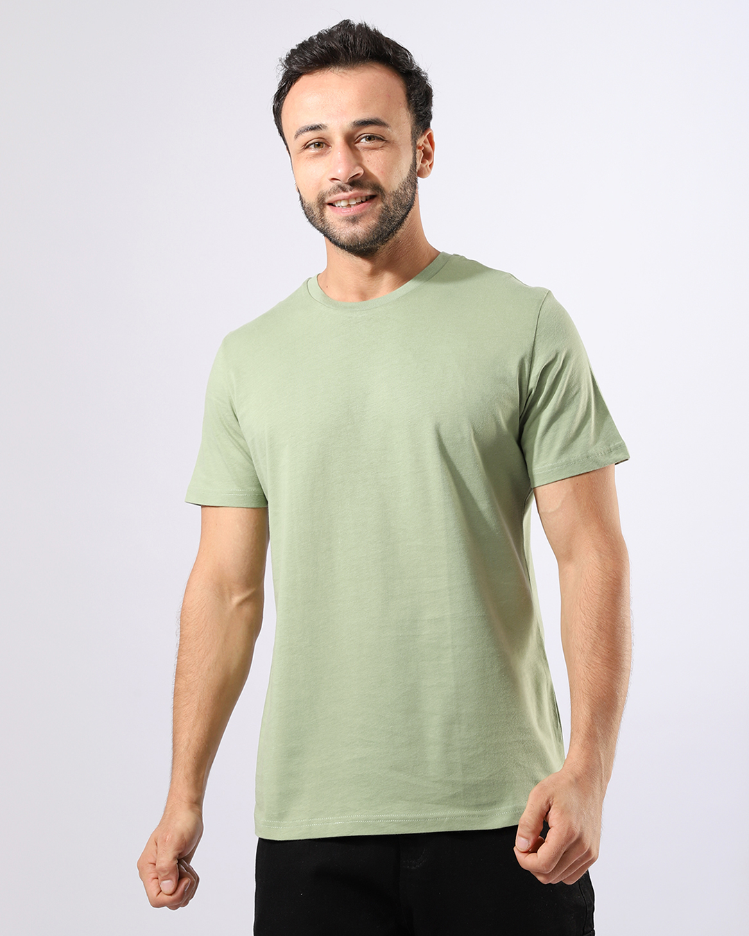 Men Round Neck T-Shirt Half-Sleeves