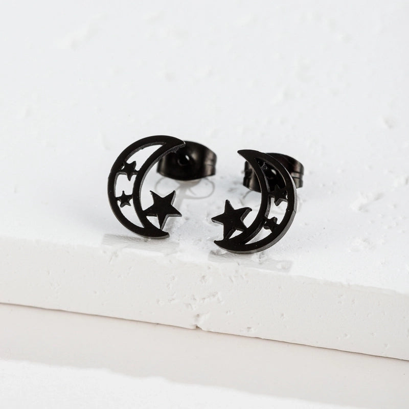 1 Pair Minimalist Classic Style Geometric Polishing Plating 304 Stainless Steel 18K Gold Plated Ear Studs