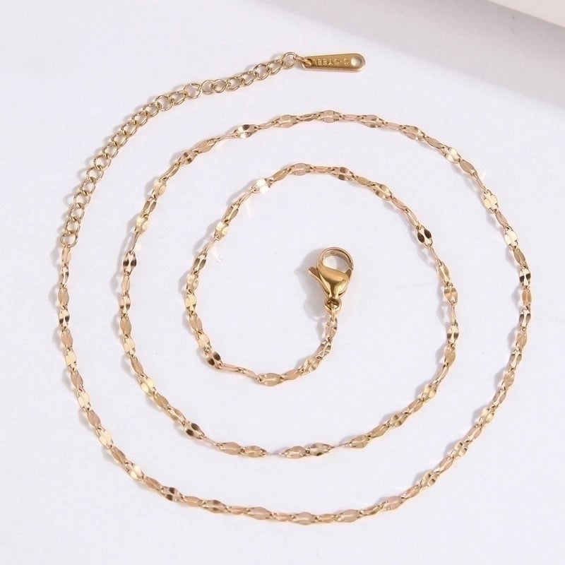 Minimalist Solid Color Stainless Steel Necklace