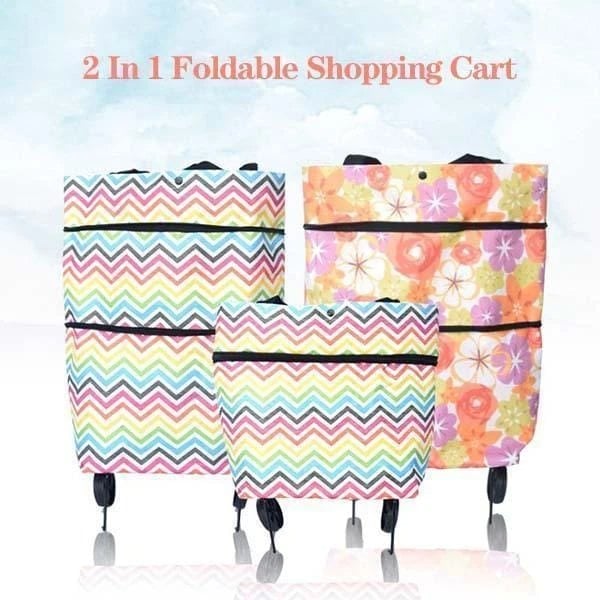 🎄Hot Sale🎁 - Foldable Shopping Trolley Tote Bag