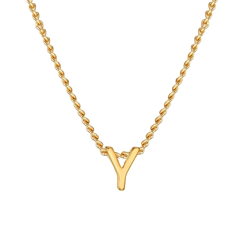 Elegant Letter 201 Stainless Steel 18K Gold Plated Pendant Necklace