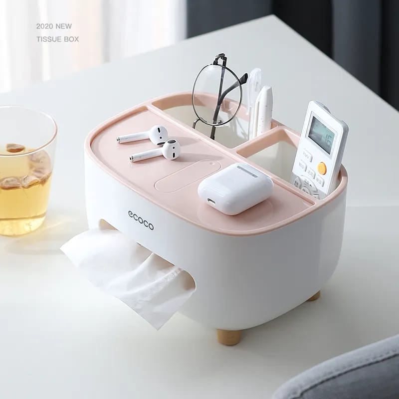 ECOCO TISSUE BOX WITH MULTIFUNCTIONAL HOLDER