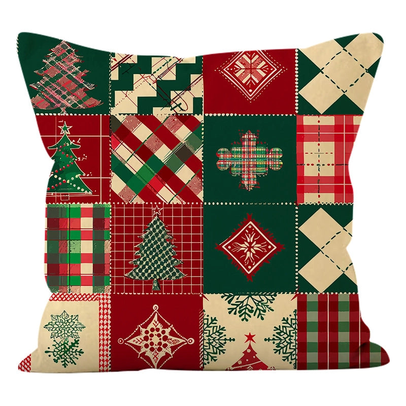 Christmas Classic Style Christmas Tree Snowman Snowflake Linen Polyester Pillow Cases Couch & Sofa Decor