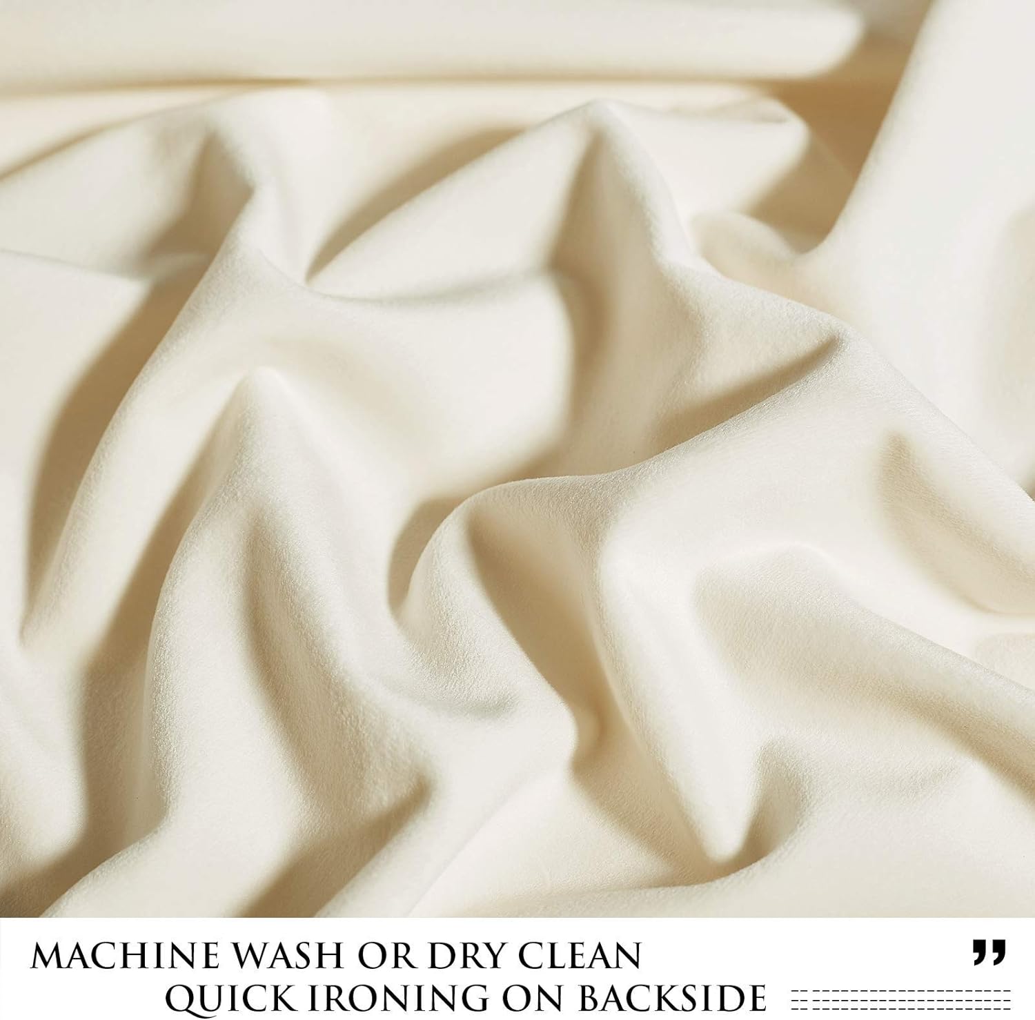 Off White-Velvet Window Curtains (Ultra Soft)