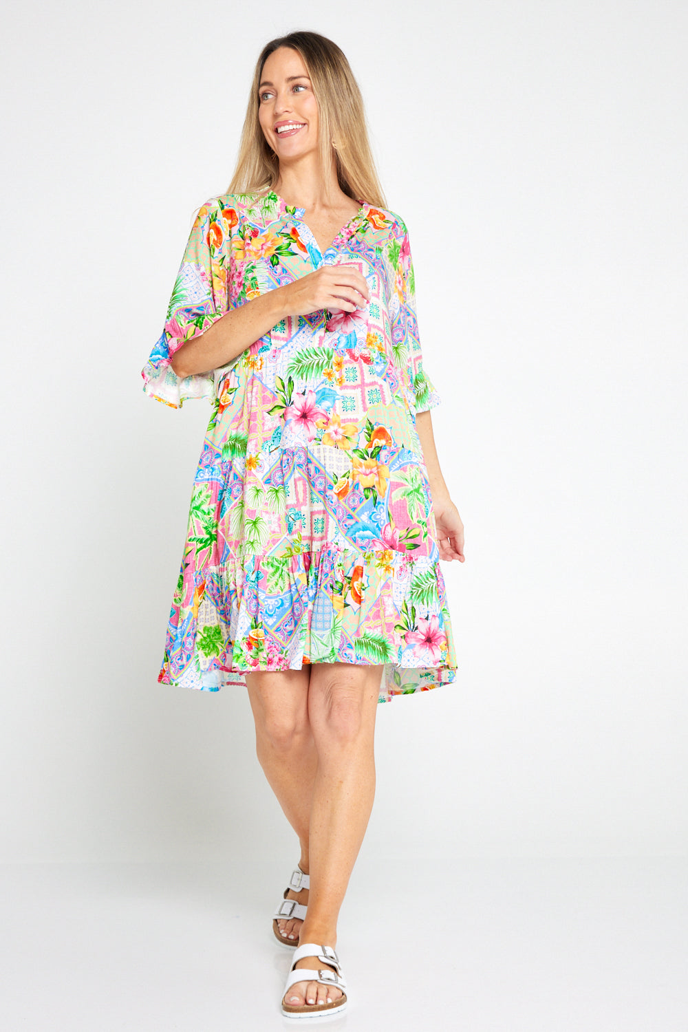 Kailani Dress - Tropical Multi