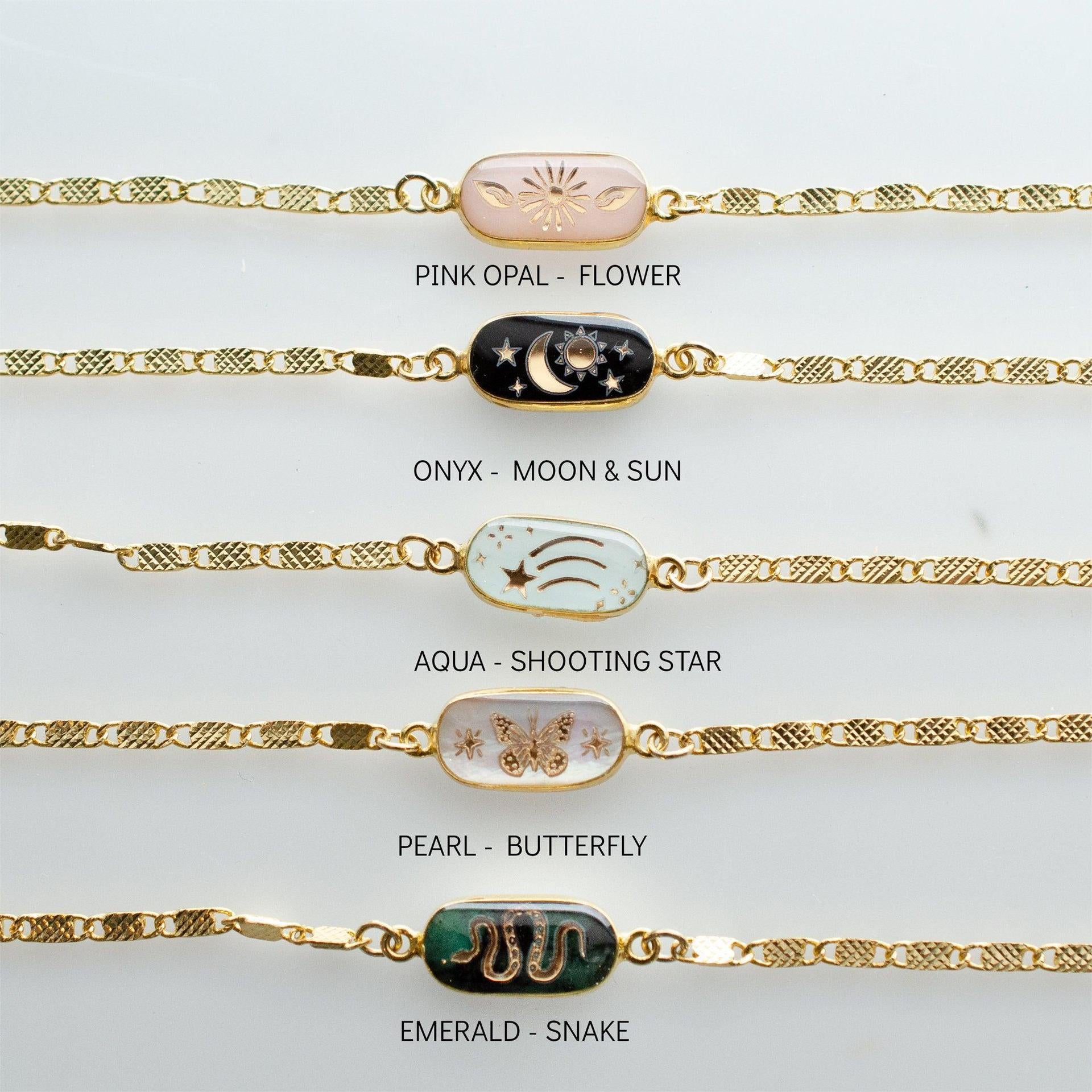 Vintage Women Retro Snake Geometric Resin Handmade Bracelets