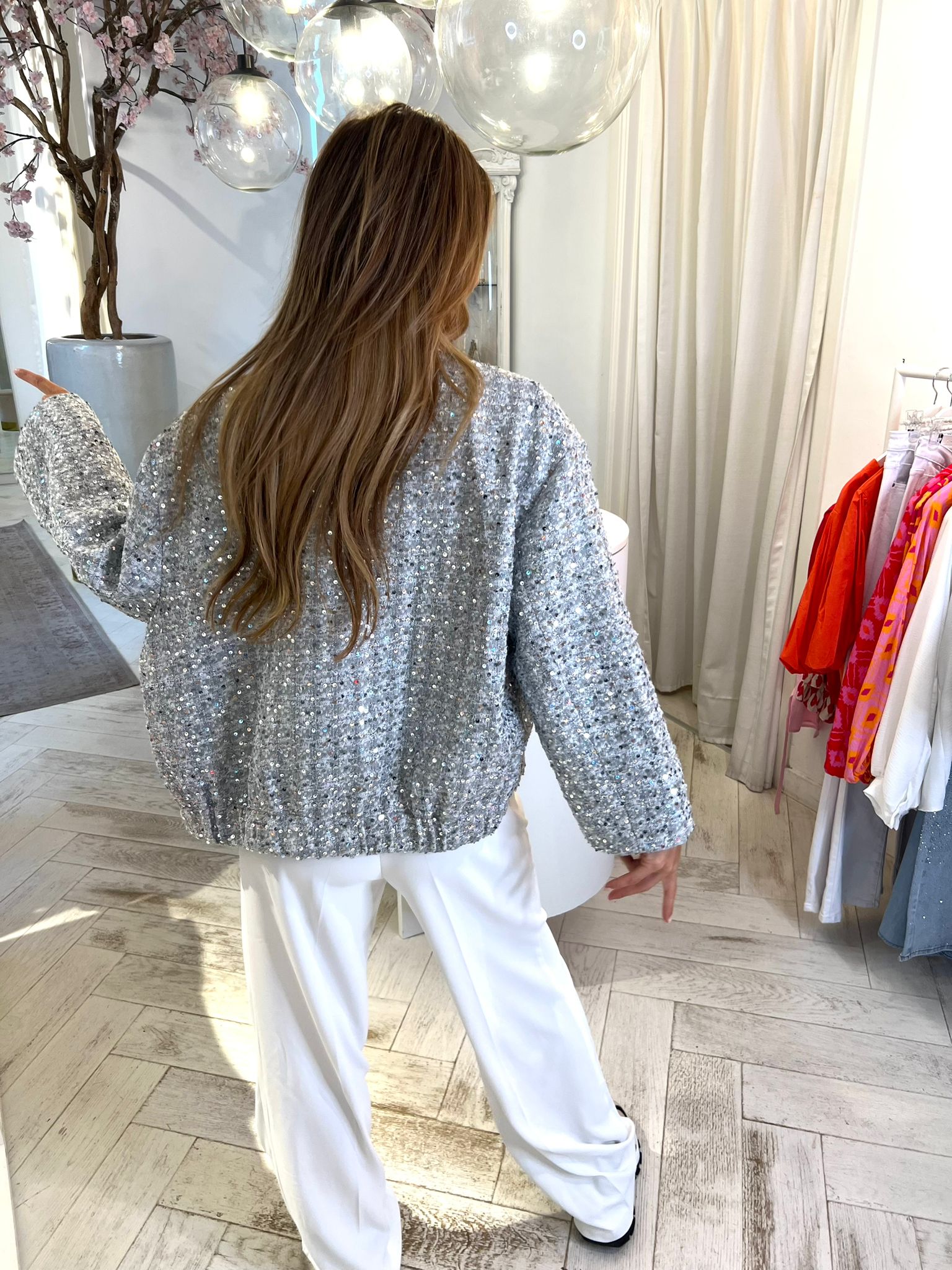 Emma jacket pailletten extra grey