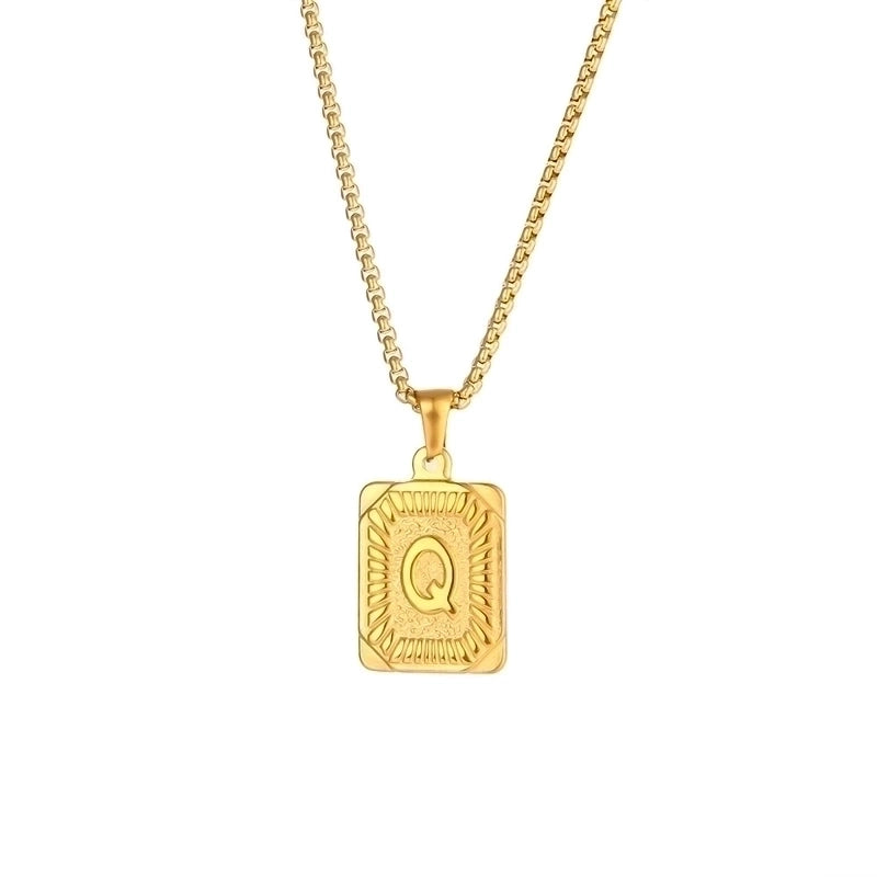 Fashion Letter Stainless Steel Pendant Necklace Plating Stainless Steel Necklaces
