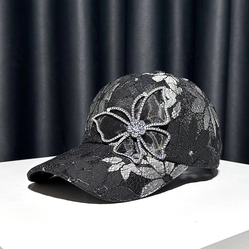 Women's Minimalist Classic Style Color Block Butterfly Curved Eaves Baseball Cap