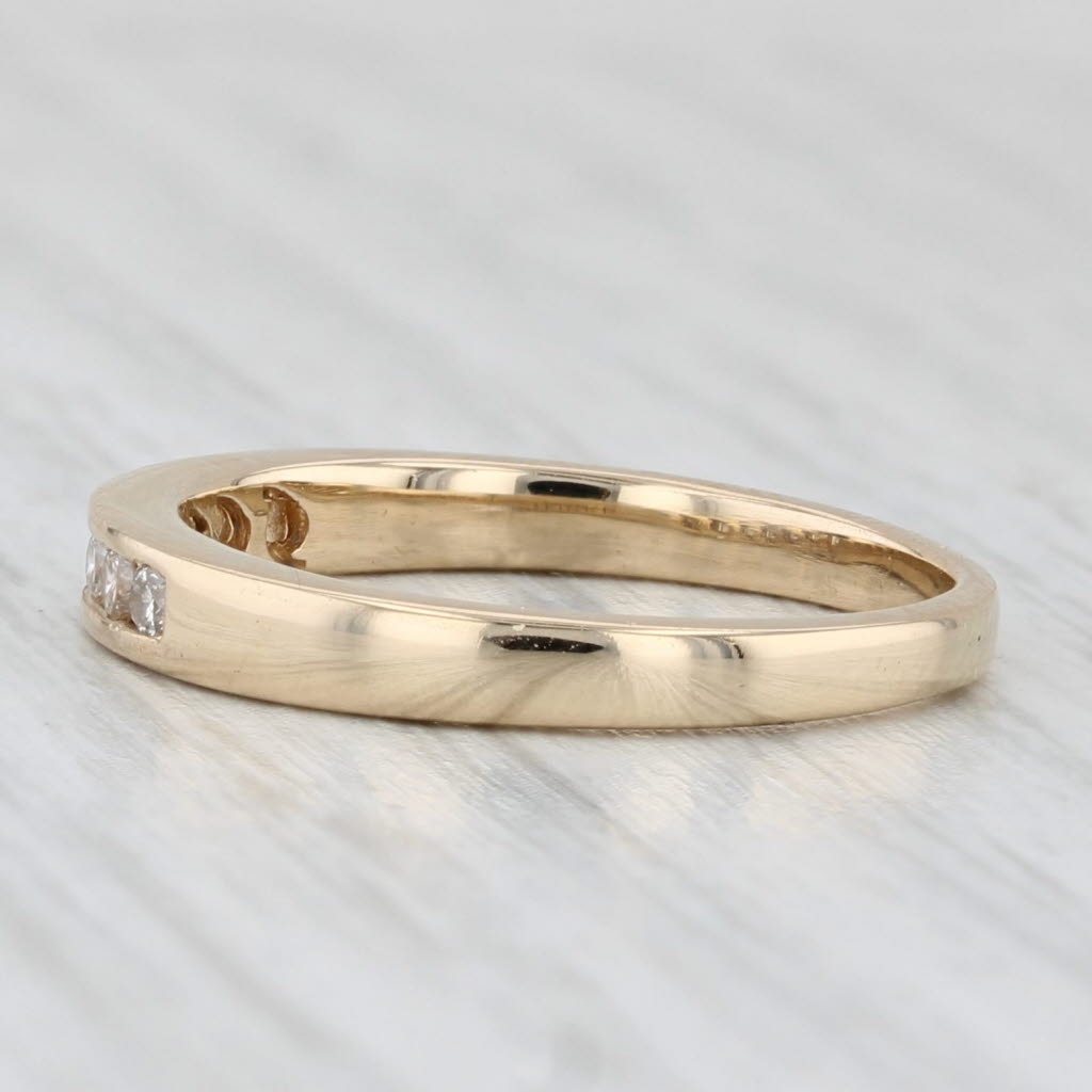 0.20ctw Diamond Wedding Band 14k Yellow Gold Size 6 Stackable Ring