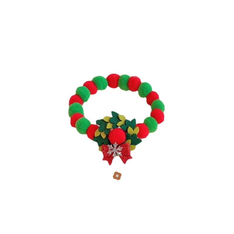 Cute Christmas Wreath Antlers Pet Accessories