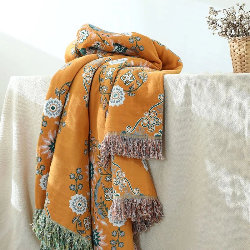 Floral Cotton Blanket