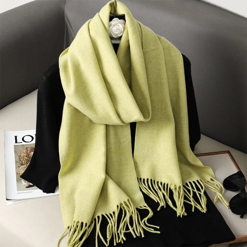 Women's Elegant Solid Color Imitation Cashmere Scarf