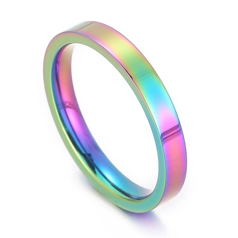 Fashion Round Stainless Steel 18K Gold Plated Rings