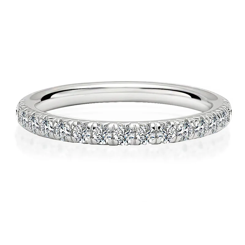 Trendy Design  Moissanite Eternity Ring 925 Sterling Silver Moissanite Ring for Women