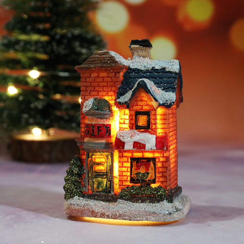 Christmas Decoration Resin House Night Light