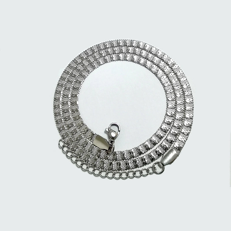 Minimalist Solid Color Titanium Steel Plating Necklace