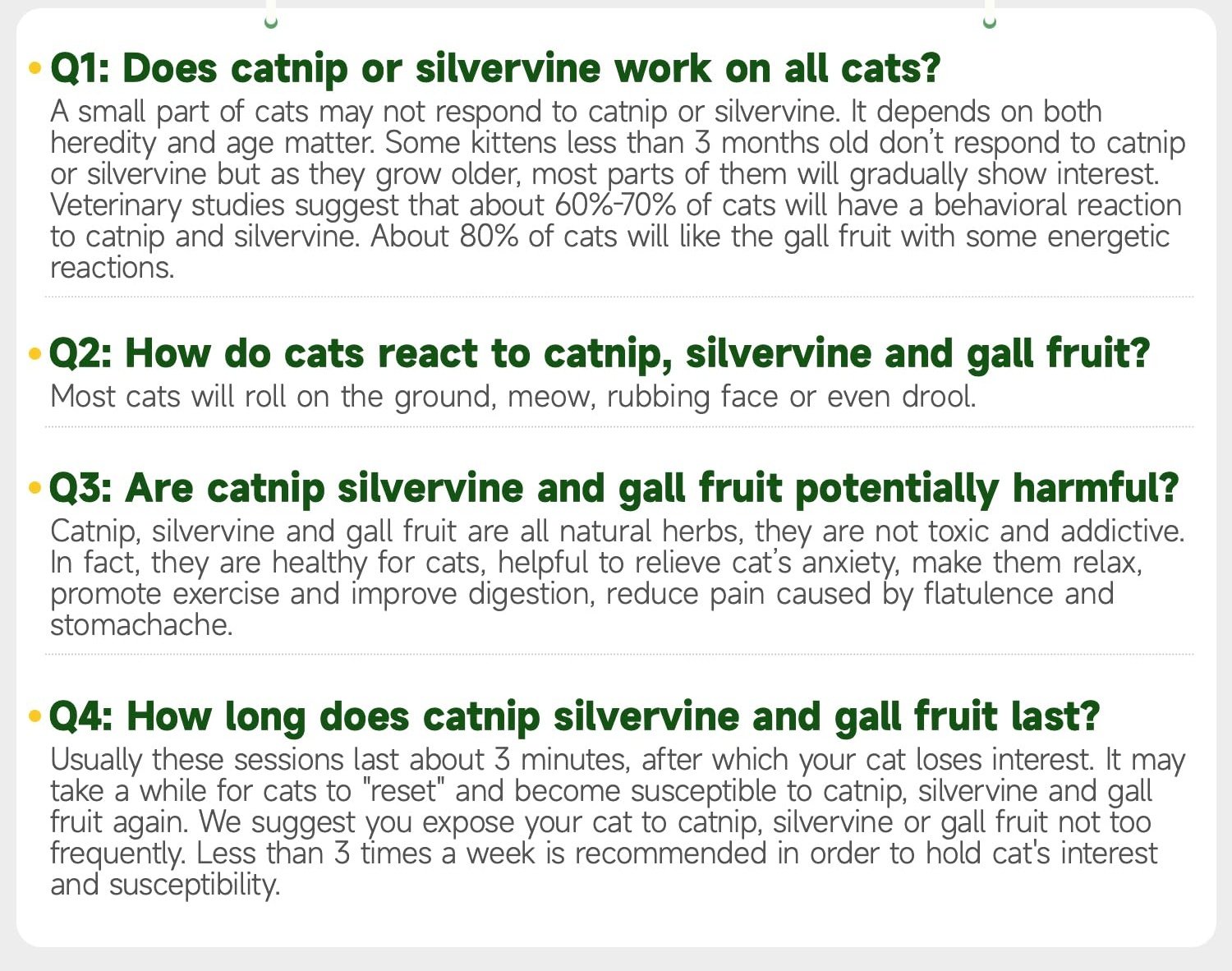 Catnip Silvervine Ball Toys