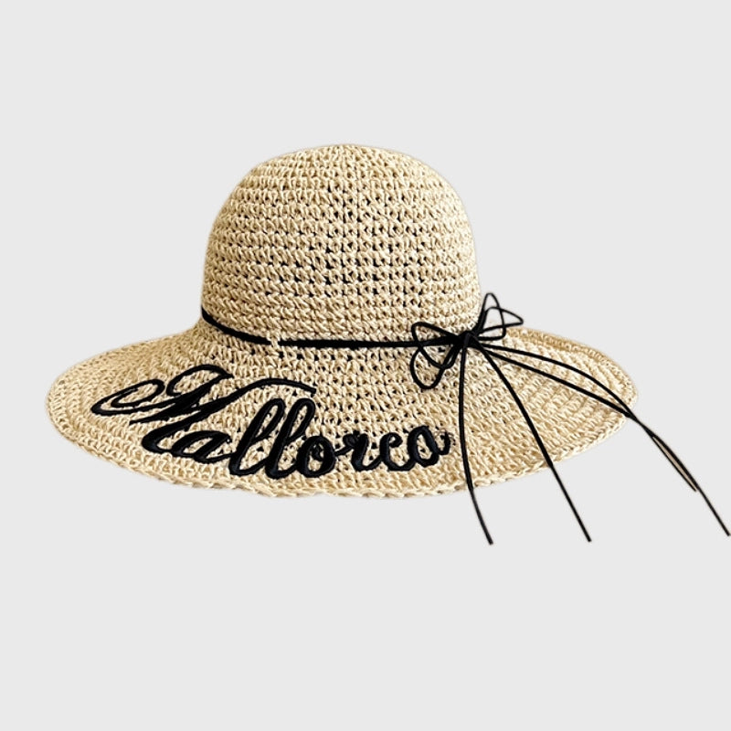 Women's Casual Retro Classic Style Solid Color Bow Knot Big Eaves Straw Hat