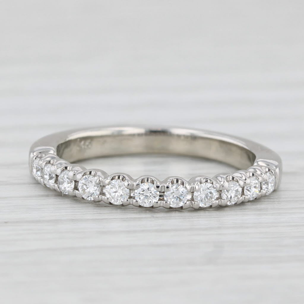 0.25ctw Diamond Stackable Ring 14k White Gold Size 4.75 Wedding Anniversary Band