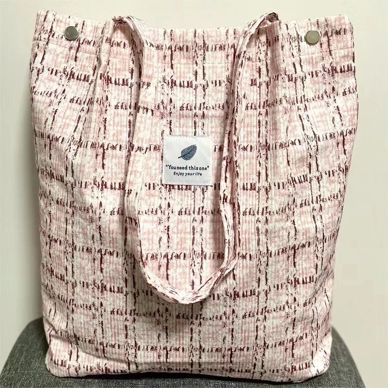 Corduroy Temperament High Capacity Bag