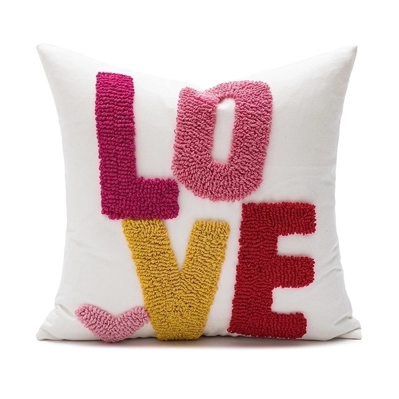 Cute Letter Cotton Pillow Cases