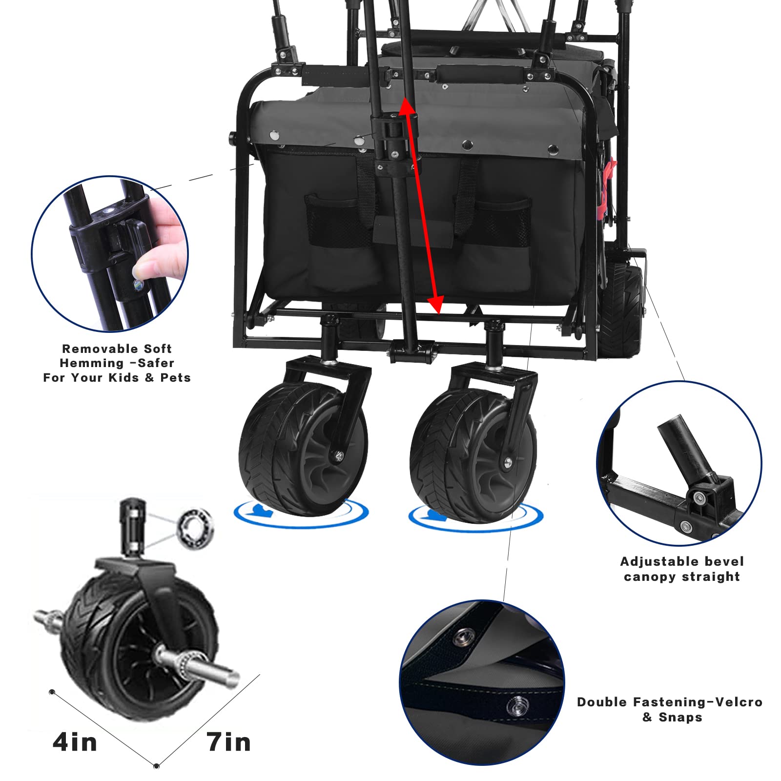 Heavy Duty Folding Cart with Removable Canopy