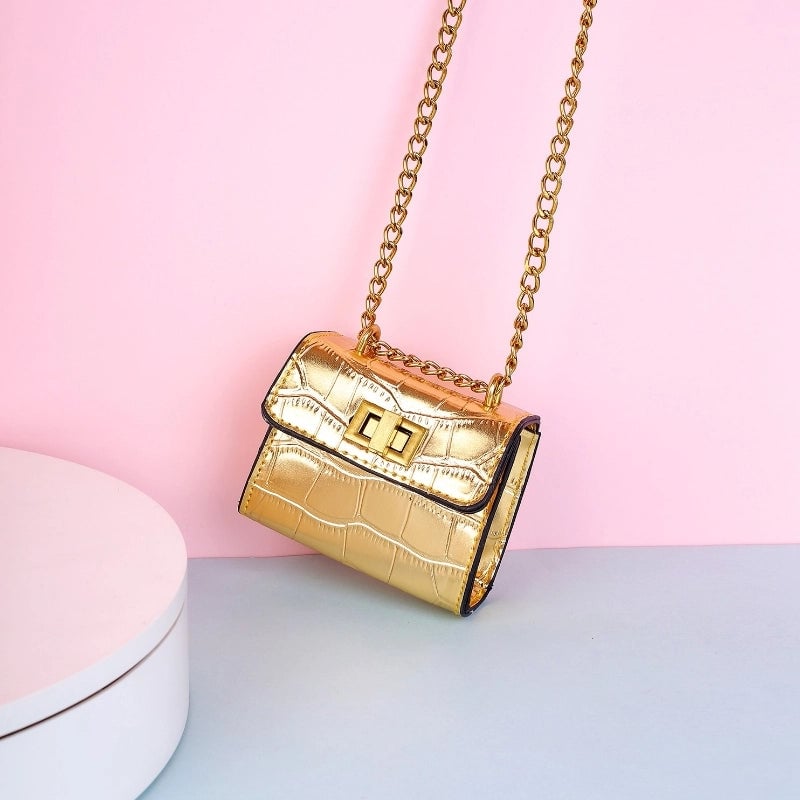 Women's Mini Pu Leather Solid Color Streetwear Square Flip Cover Crossbody Bag