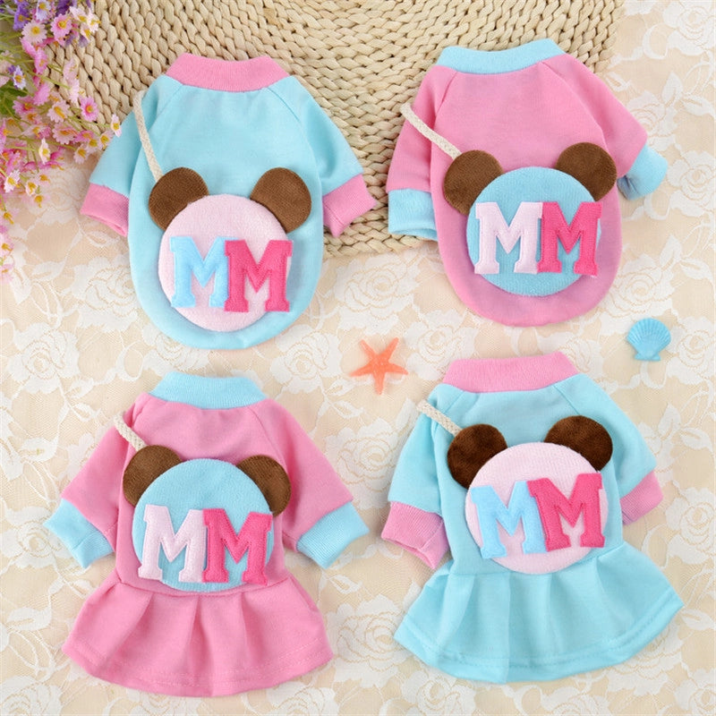 Cute Pet Princess Dress Autumn/winter Clothes For Teddy Bichon Cats Small Dogs Fashionable Pet Apparel