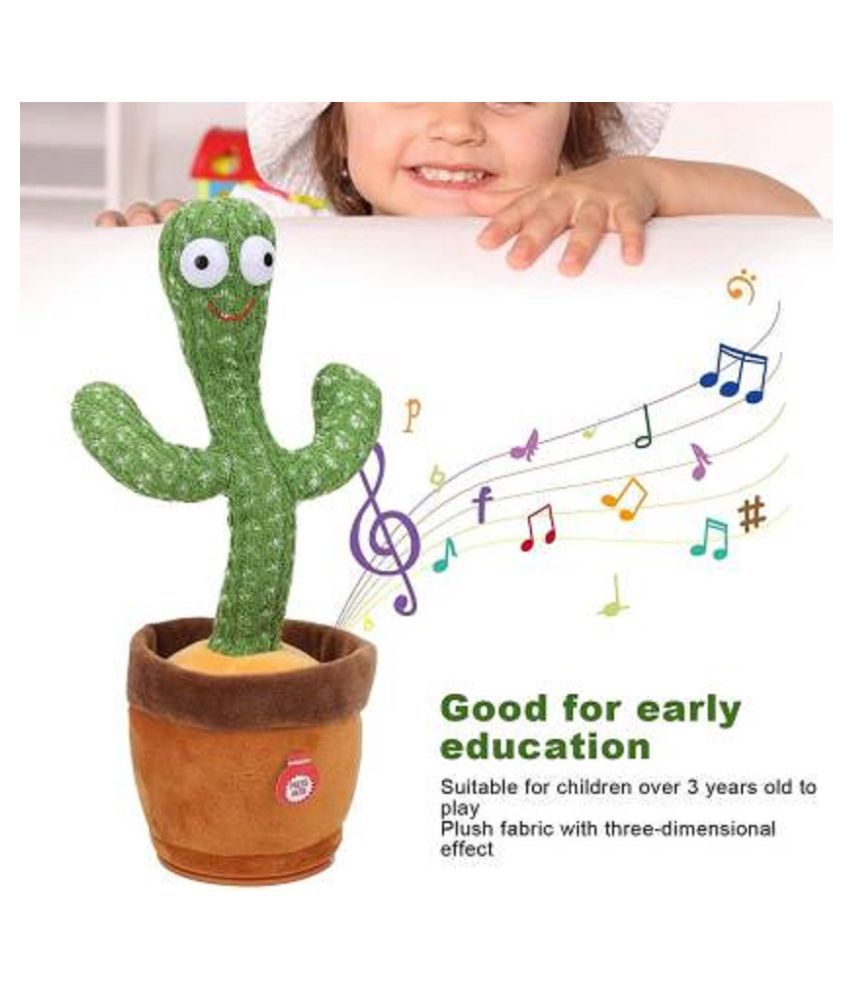 Dancing Shaking Cactus Toy with Recording and Singing of Songs